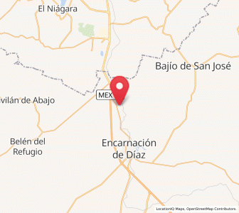 Map of El Salvador, Jalisco