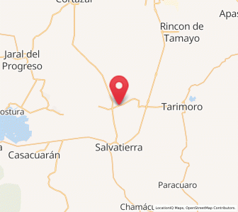 Map of El Salvador (Ranchito San José del Carmen), Guanajuato