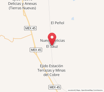 Map of El Sauz, Chihuahua