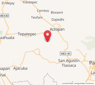 Map of El Tablón, Hidalgo