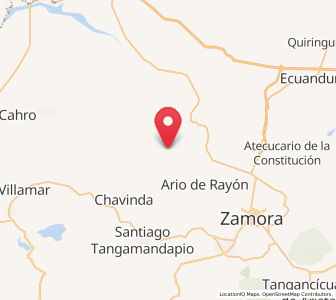 Map of El Tepehuaje, Michoacán
