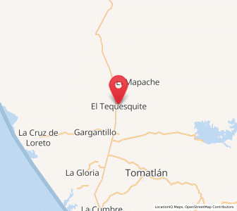 Map of El Tequesquite, Jalisco