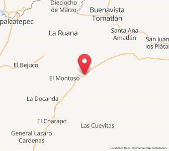 Map of El Terrero, Michoacán