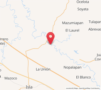Map of El Tesoro, Veracruz