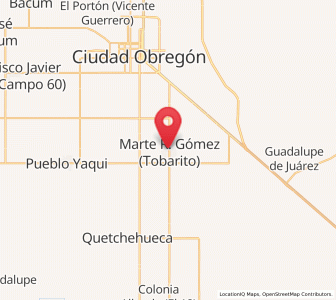 Map of El Tobarito, Sonora