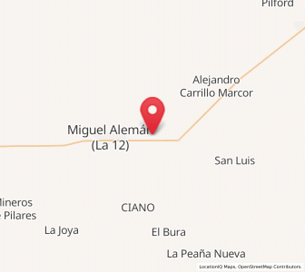 Map of El Triunfo, Sonora