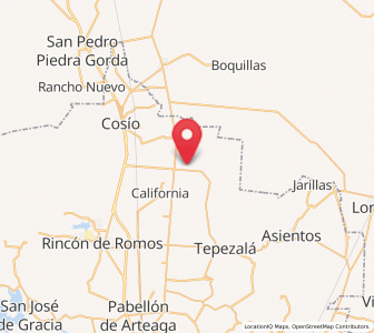 Map of El Valle de las Delicias, Aguascalientes