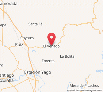 Map of El Venado, Nayarit