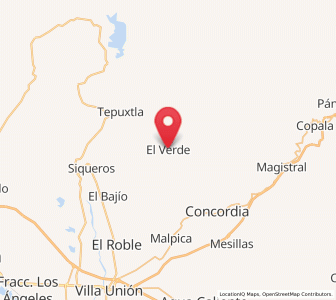 Map of El Verde, Sinaloa