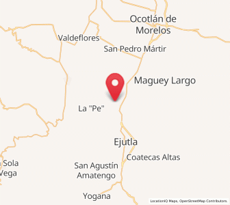 Map of El Vergel, Oaxaca