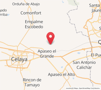 Map of El Vicarlo, Guanajuato