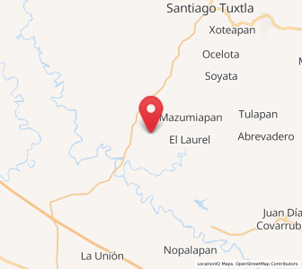 Map of El Zapotal, Veracruz