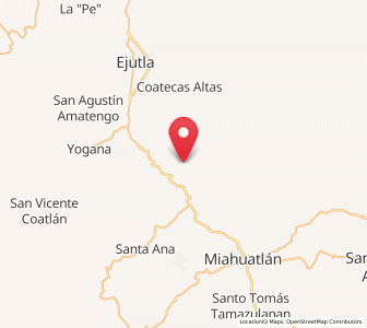 Map of El Zompantle, Oaxaca