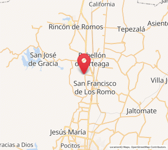Map of Emiliano Zapata, Aguascalientes