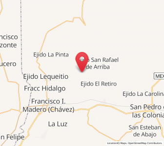 Map of Emiliano Zapata (Albia), Coahuila