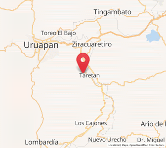Map of Emiliano Zapata, Michoacán