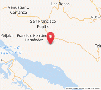 Map of Emiliano Zapata, Chiapas