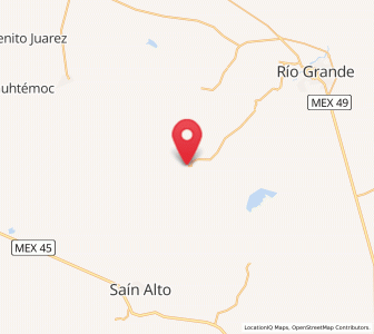 Map of Emiliano Zapata, Zacatecas