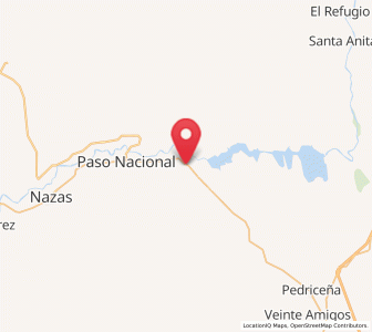 Map of Emilio Carranza, Durango