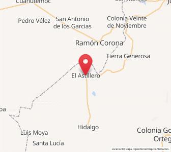Map of Emilio Carranza, Zacatecas