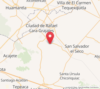 Map of Eréndira, Puebla