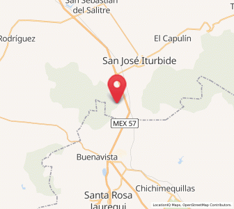 Map of Españita, Guanajuato