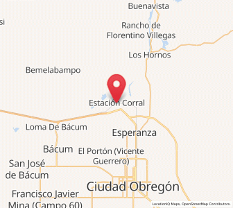 Map of Estación Corral, Sonora