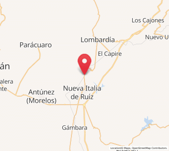 Map of Estación Nueva Italia, Michoacán