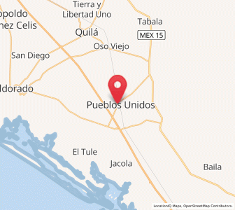 Map of Estación Obispo, Sinaloa