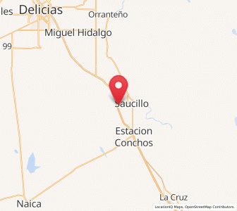 Map of Estación Saucillo, Chihuahua