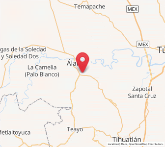 Map of Estero del Ídolo, Veracruz
