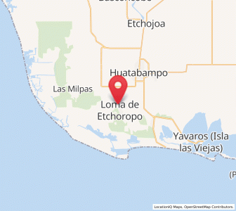 Map of Etchoropo, Sonora