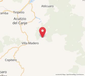Map of Etúcuaro, Michoacán