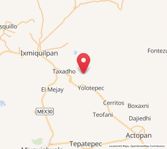Map of Ex- Hacienda de Ocotza, Hidalgo
