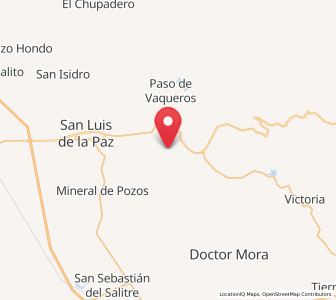 Map of Ex-Hacienda de Ortega (Ejido Ortega), Guanajuato