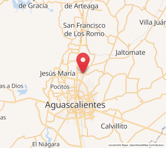 Map of Ex-Viñedos Guadalupe, Aguascalientes