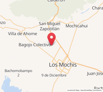 Map of Felipe Angeles, Sinaloa