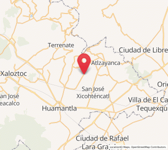 Map of Felipe Carrillo Puerto, Tlaxcala
