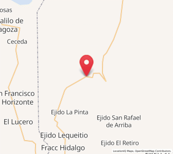 Map of Finisterre, Coahuila