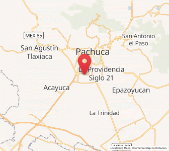 Map of Forjadores de Pachuca, Hidalgo