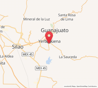 Map of Fraccionamiento Arboledas, Guanajuato