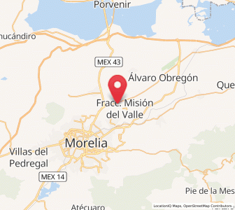 Map of Fraccionamiento Laureles Eréndira, Michoacán