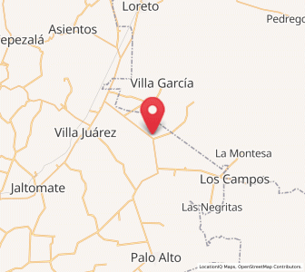 Map of Francisco Villa, Aguascalientes
