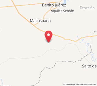 Map of Francisco Villa, Tabasco