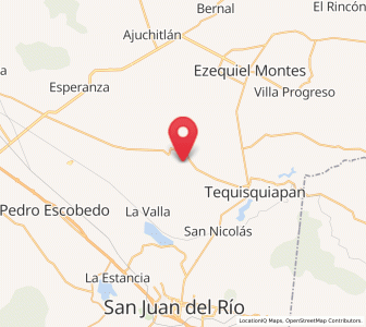 Map of Fuentezuelas, Querétaro