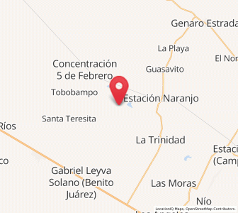 Map of Gabriel Leyva Velázquez, Sinaloa