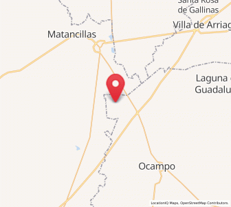 Map of Gachupines, Guanajuato