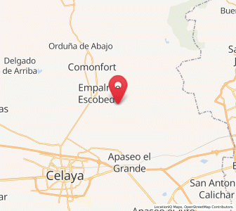 Map of Galvanes, Guanajuato