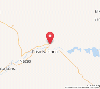 Map of General Lázaro Cárdenas, Durango