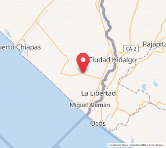 Map of General Manuel Ávila Camacho, Chiapas